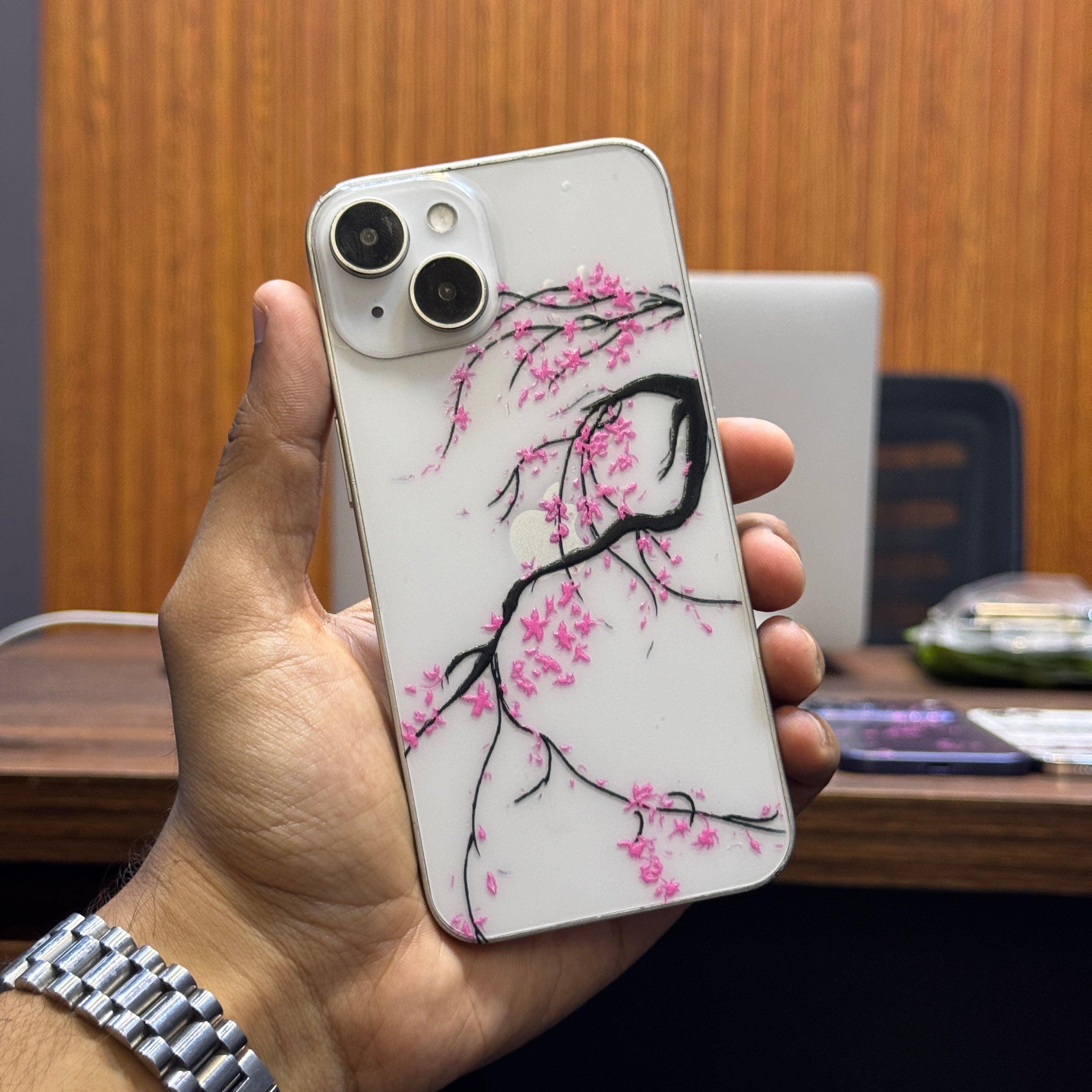 Elsa Pink Flowers Transparent 3D Skin