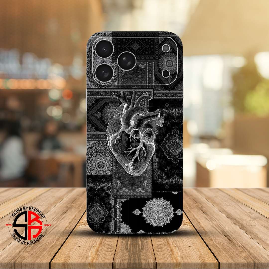 Heart Black Persian Mat 3D Skin